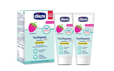 Toothpaste Strawberry 1-6Y NOFLUO 50G 2P